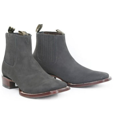Botines Charros de Gamuza Punta Cuadrada Los Altos Boots Color Gris LAB-82B6309 1 LAB-82B6309-060  - from alligatorwarehouse.com