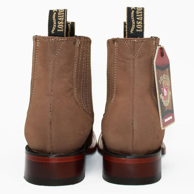 Botines Charros de Gamuza Punta Cuadrada Los Altos Boots Color Taupe  LAB-82B6361 4 LAB-82B6361-060  - from alligatorwarehouse.com
