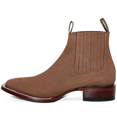 Botines Charros de Gamuza Punta Cuadrada Los Altos Boots Color Taupe  LAB-82B6361 3 LAB-82B6361-060  - from alligatorwarehouse.com
