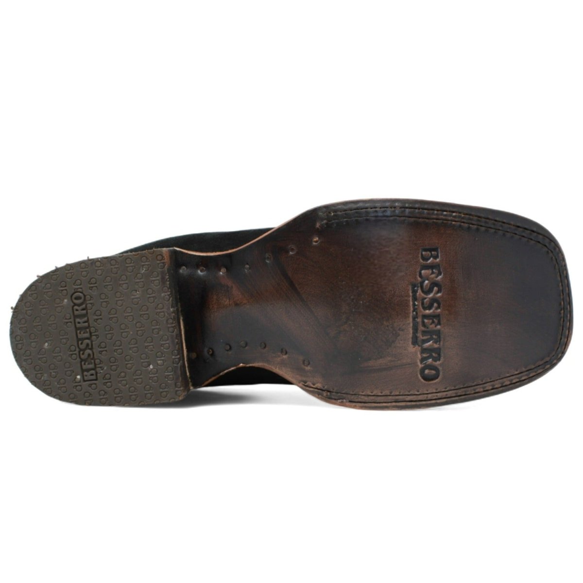 Botines Charros de Gamuza Punta Cuadrada para Joven Color Negro Q82BJ6305
