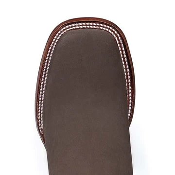 Botines Charros de Gamuza Punta Cuadrada para Mujer Color Chocolate LAB-32B6359 4 LAB-32B6359-050  - from alligatorwarehouse.com