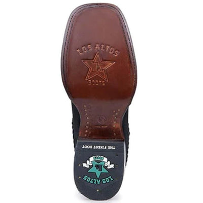 Botines Charros de Gamuza Punta Cuadrada para Mujer Color Negro LAB-32B6305 9 LAB-32B6305-050  - from alligatorwarehouse.com