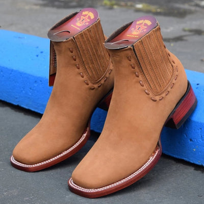 Botines Charros de Gamuza Punta Cuadrada para Mujer Color Shedron LAB-32B6350 2 LAB-32B6350-050  - from alligatorwarehouse.com