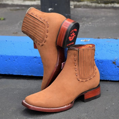 Botines Charros de Gamuza Punta Cuadrada para Mujer Color Shedron LAB-32B6350 4 LAB-32B6350-050  - from alligatorwarehouse.com