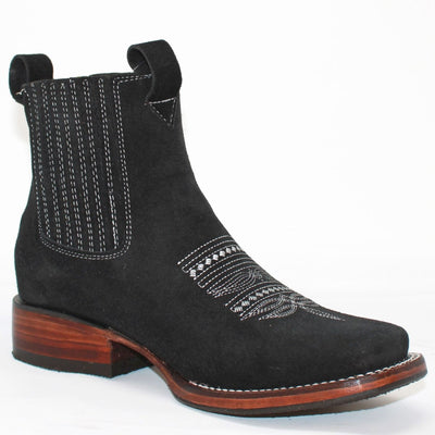 Botines Charros de Gamuza Punta Cuadrada para Mujer Joe Boots JB-723DN 1   - from alligatorwarehouse.com