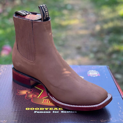 Botines Charros de Gamuza Punta Cuadrada Color Shedron LAB-82B6350 2 LAB-82B6350-060  - from alligatorwarehouse.com