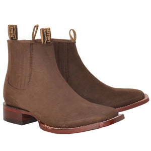 Botines Charros de Gamuza Punta Cuadrada Los Altos Boots LAB-82B6359