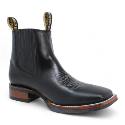Botines Charros Punta Cuadrada con Suela de Hule Color Negro 1   - from alligatorwarehouse.com