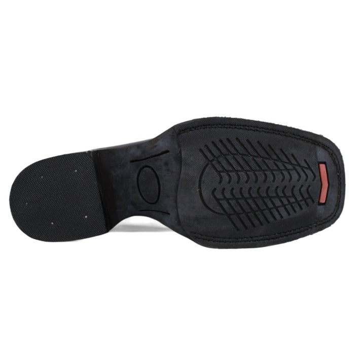 Botines Charros Punta Cuadrada con Suela de Hule Color Negro 5   - from alligatorwarehouse.com