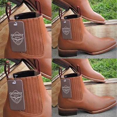 Botines Charros Quincy con Punta Cuadrada Color Miel 3   - from alligatorwarehouse.com