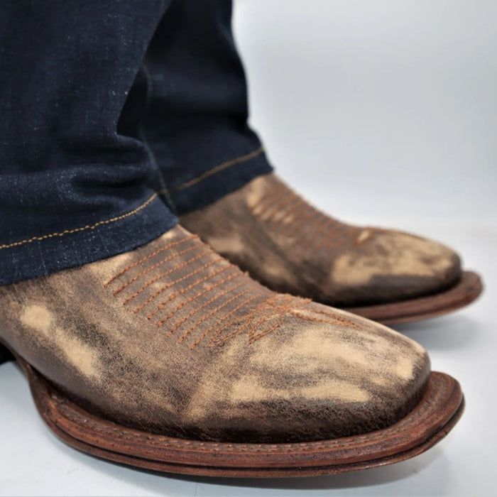 Botines Charros Quincy con Punta Cuadrada Color Miel 5   - from alligatorwarehouse.com