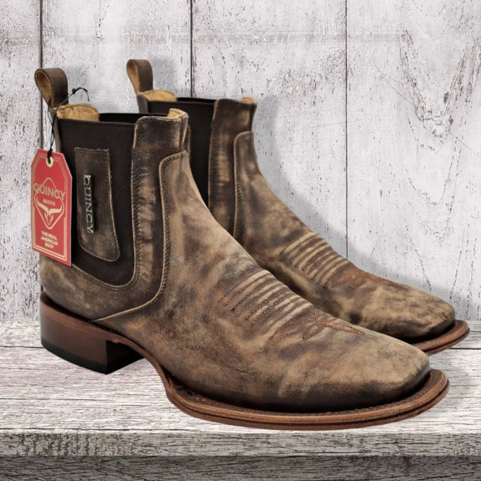 Botines Charros Quincy con Punta Cuadrada Color Miel 4   - from alligatorwarehouse.com