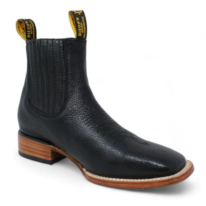 Botines Charros Quincy con Punta Cuadrada Color Negro DIE 4   - from alligatorwarehouse.com