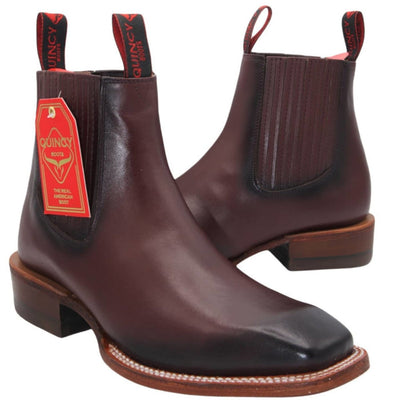 Botines Charros Quincy con Punta Cuadrada Color Vino 5   - from alligatorwarehouse.com