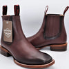 Botines Charros Quincy con Punta Cuadrada Color Vino 12   - from alligatorwarehouse.com