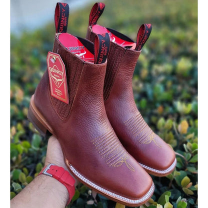 Botines Charros Quincy con Punta Cuadrada