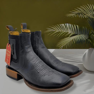 Botines Charros Quincy Cuero Volcano con Punta Cuadrada 4   - from alligatorwarehouse.com