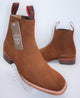 Botines Charros Quincy de Gamuza con Punta Cuadrada