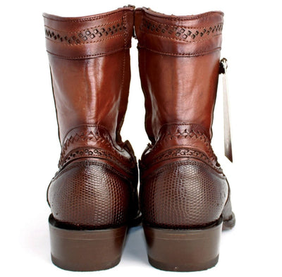 Botines de Armadillo Lizard Original Horma Europea Cuadrada Cafe 76B0716 4 LAB-76B0716-060  - from alligatorwarehouse.com