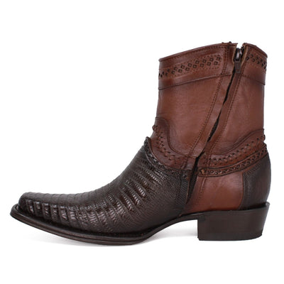 Botines de Armadillo Lizard Original Horma Europea Cuadrada Cafe 76B0716 3 LAB-76B0716-060  - from alligatorwarehouse.com