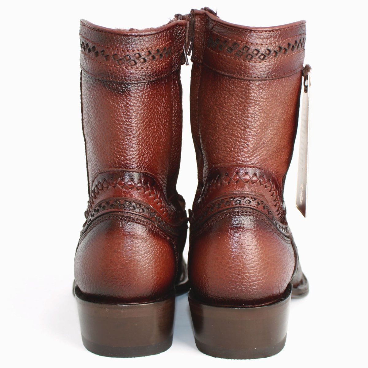 Botines de Cuero Original Punta Europea Cafe LAB-76B2716