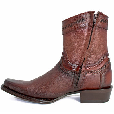 Botines de Cuero Original Punta Europea Cafe LAB-76B2716 3 LAB-76B2716-060  - from alligatorwarehouse.com