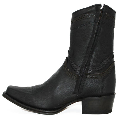 Botines de Cuero Original Punta Europea Color Negro LAB-76B2705 2 LAB-76B2705-060  - from alligatorwarehouse.com