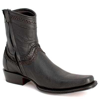 Botines de Cuero Original Punta Europea Color Negro LAB-76B2705 5 LAB-76B2705-060  - from alligatorwarehouse.com