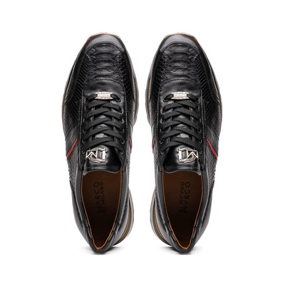 Marco Di Milano Brescia Python & Calfskin Sneakers Black