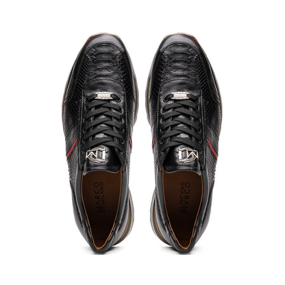 Marco Di Milano Brescia Python & Calfskin Sneakers Black