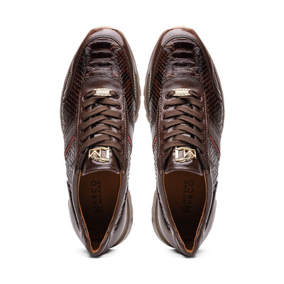 Marco Di Milano Brescia Brown Python & Calfskin Sneakers 5 BRESCIA_PYTHON_BROWN_8  - from alligatorwarehouse.com