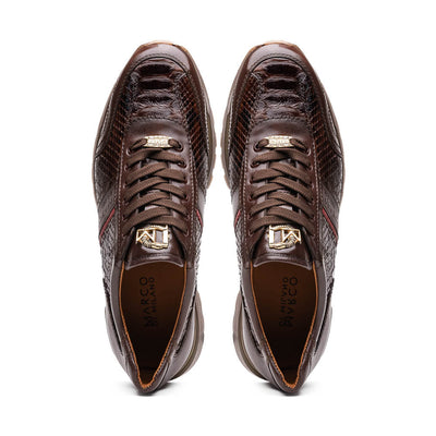 Marco Di Milano Brescia Python & Calfskin Sneakers Brown