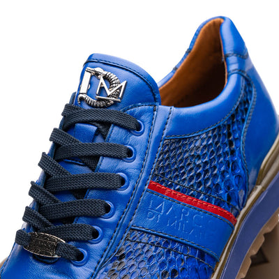 Marco Di Milano Brescia Electric Blue Python & Calfskin Sneakers 3 BRESCIA_PYTHON_ELECTRIC BLUE_10  - from alligatorwarehouse.com