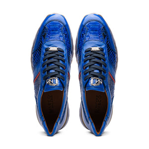 Marco Di Milano Brescia Python & Calfskin Sneakers Blue