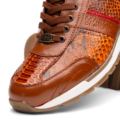Marco Di Milano Brescia Honey Python & Calfskin Sneakers 3 BRESCIA_PYTHON_HONEY_8  - from alligatorwarehouse.com
