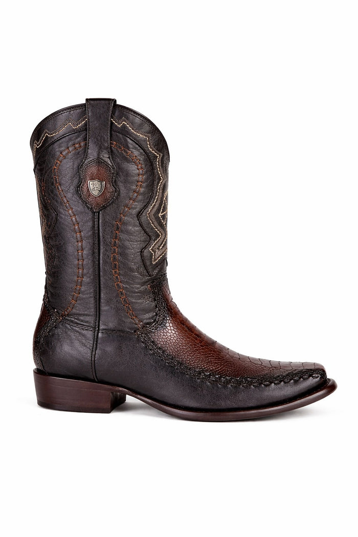 Men's Wild West Ostrich Leg with Deer Dubai Toe Boots 279F05