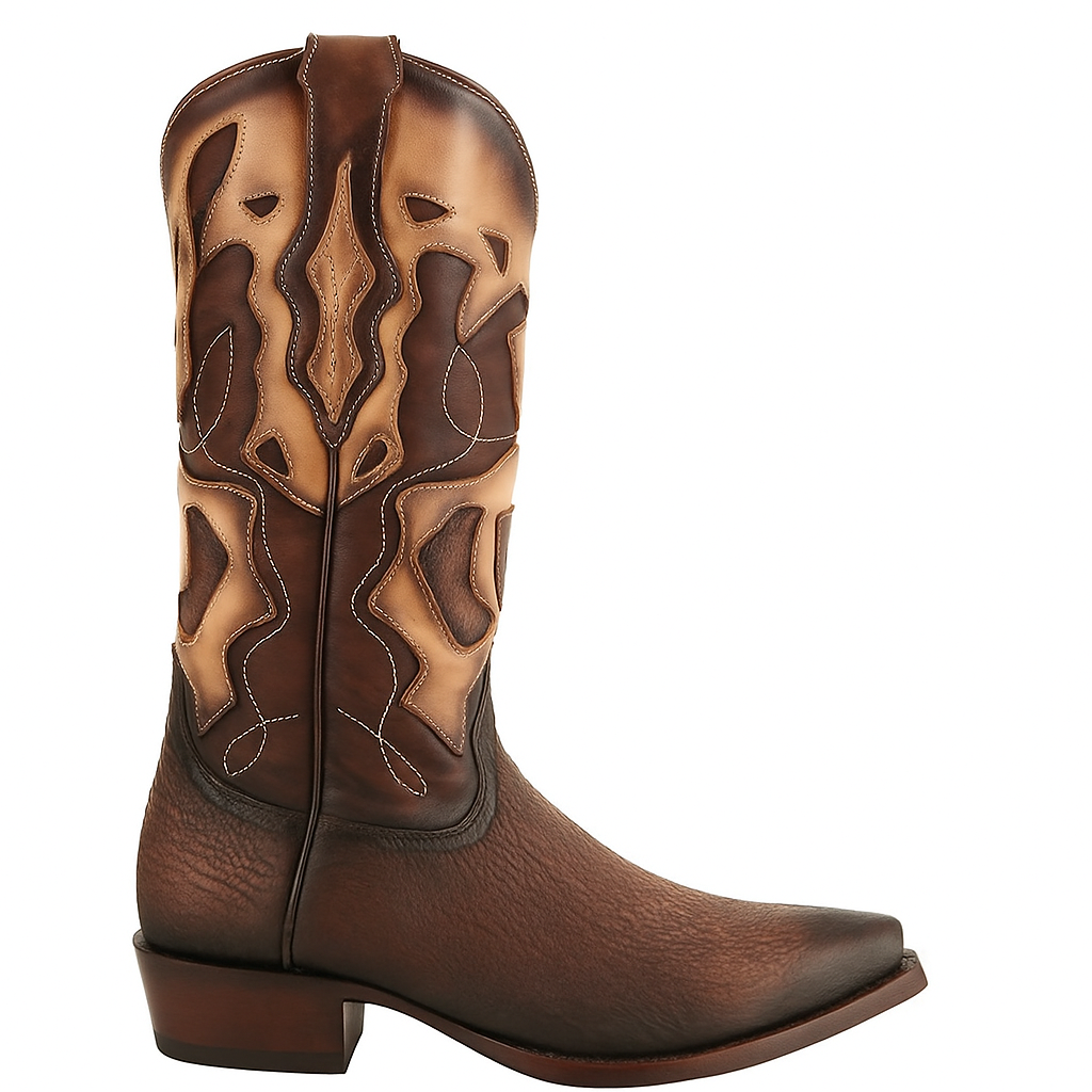 King Exotic Men's Shark Snip Toe Western Boots