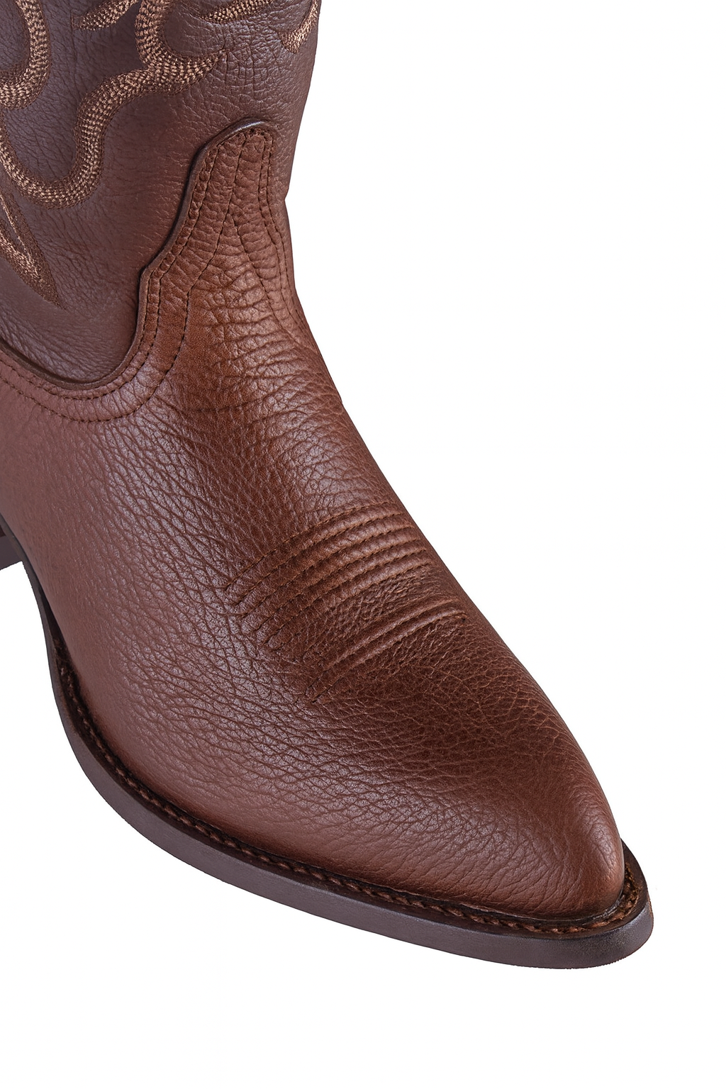 Brown Sharkskin Cowboy Boots J-Toe