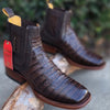 Mens Short Caiman Print Boots 2   - from alligatorwarehouse.com
