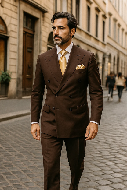 Classic Fit in Brown Color by Rossiman