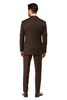 Suits With Baggy Pleated Pants - Wide Leg Pants 100% Wool - Classic Fit in Brown Color by Rossiman 3   - from alligatorwarehouse.com