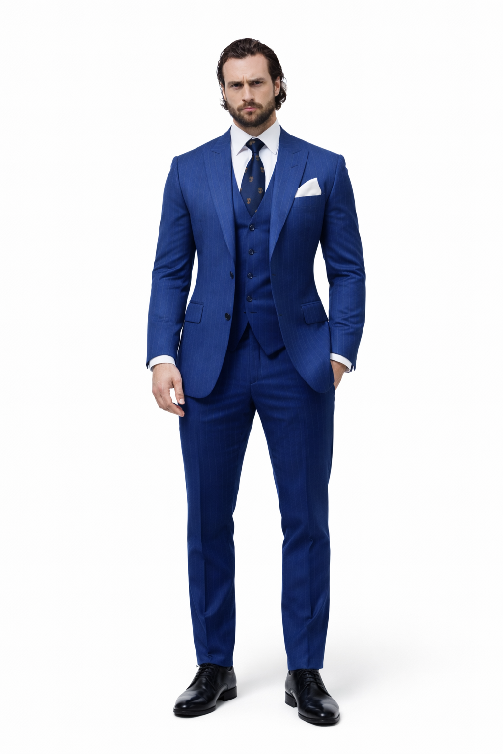 Bullet Train Tangerine Blue Suit
