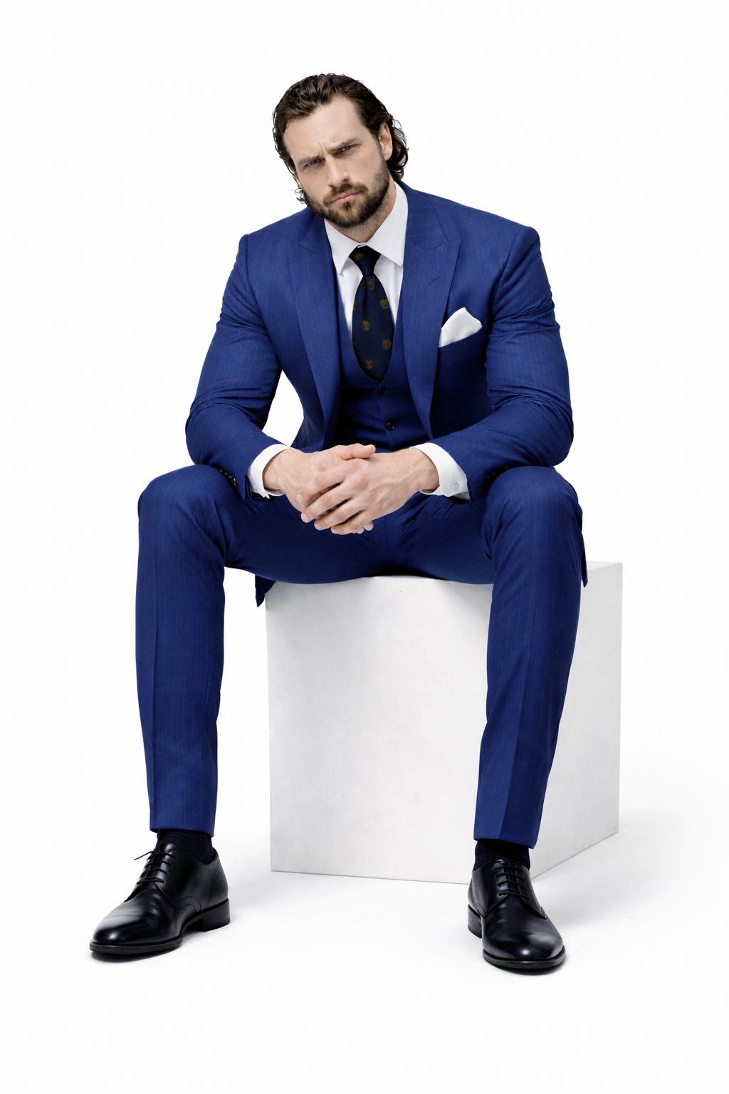 Bullet Train Tangerine Blue Suit