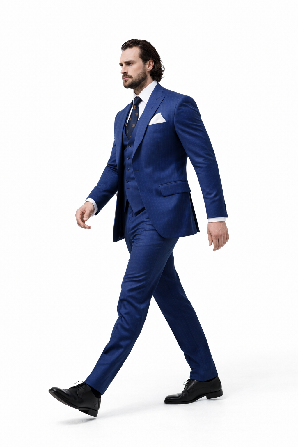 Bullet Train Tangerine Blue Suit