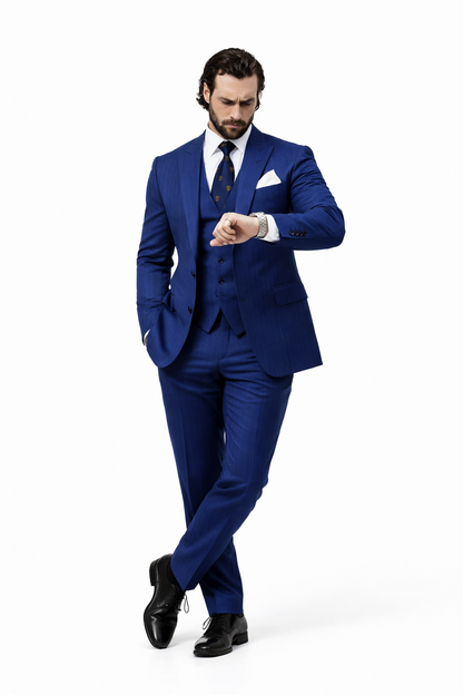 Bullet Train Tangerine Blue Suit