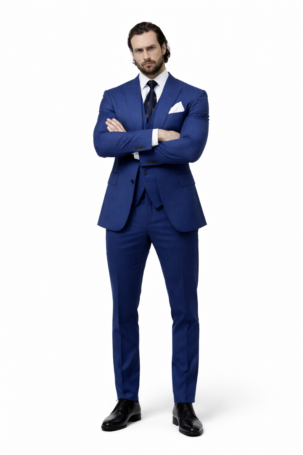 Bullet Train Tangerine Blue Suit