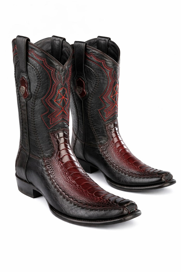 Men's Wild West Ostrich Leg with Deer Dubai Toe Boots 279F05