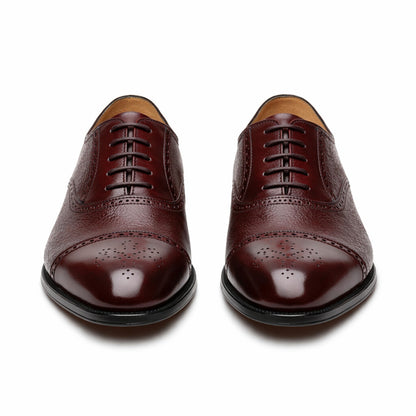 Mens Mezlan Murino Calf & Deerskin Cap Toe Dress Shoe in Black