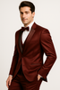 Elite Burgundy Satin Suit – Wedding - Prom 4 M390SK-10-34s  - from alligatorwarehouse.com