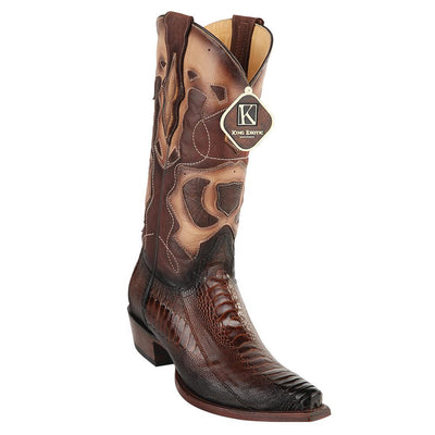 King Exotic Men's Western Ostrich Leg Snip Toe Boots 2 -01  - from alligatorwarehouse.com